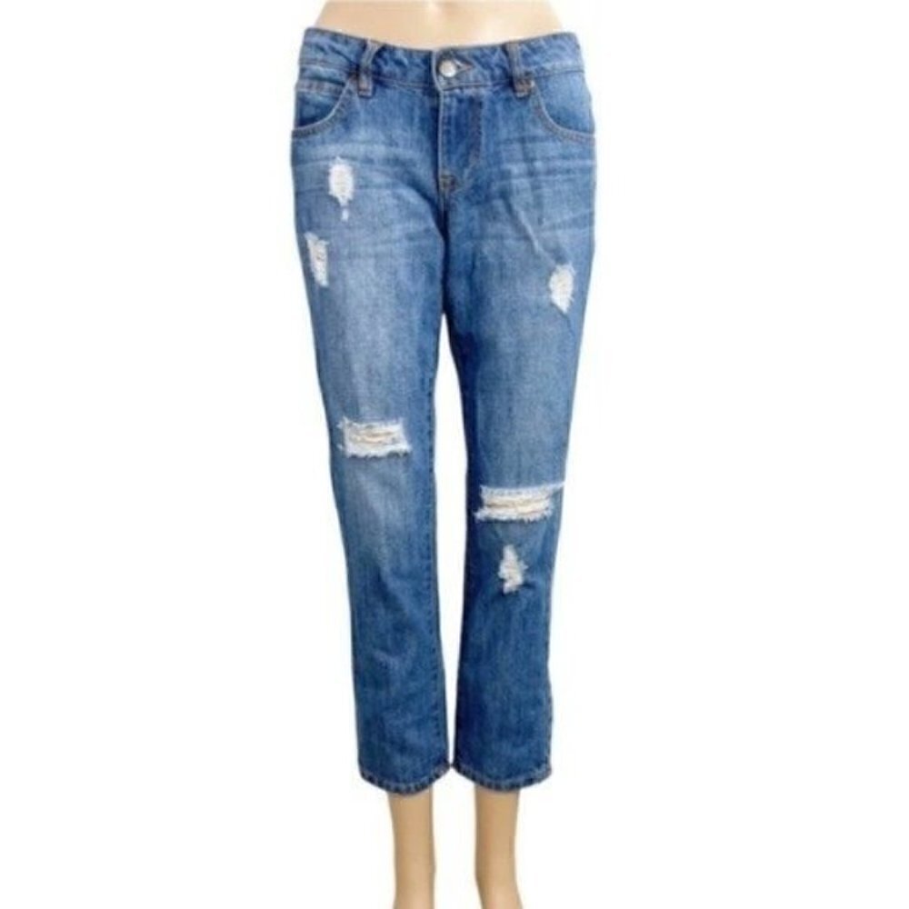 LIFE in Progress cropped distressed jeans size 24 - Picture 2 of 12